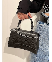 GYDA | GGチェーン パイソンPATTERN 2WAYバッグ(ハンドバッグ)