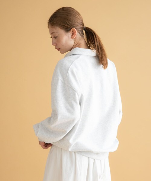 URBAN RESEARCH Sonny Label（アーバンリサーチサニーレーベル）の「GEM SPORTSWEAR　スウェットポロシャツ（スウェット・レディース・ブラウン/オートミール/チャコール・M/L）」の9枚目の写真