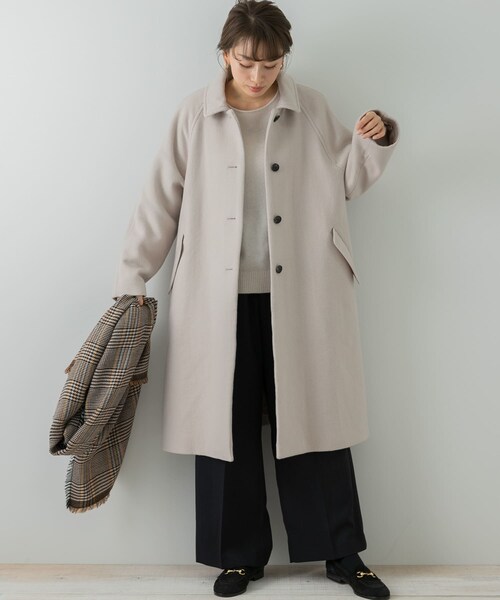 URBAN RESEARCH Sonny Label（アーバンリサーチサニーレーベル）の「ステンカラーウールコート（ステンカラーコート・レディース・ブルー/サンドベージュ/ブラック・FREE）」の17枚目の写真