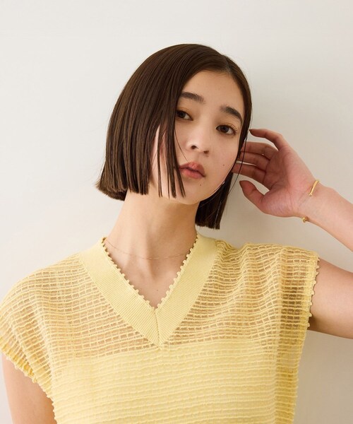 ROPE'（ロペ）の「ピンタックサマーノースリーブニット/イージーケア（ニット/セーター・レディース・ホワイト系/クリーム・F）」の10枚目の写真