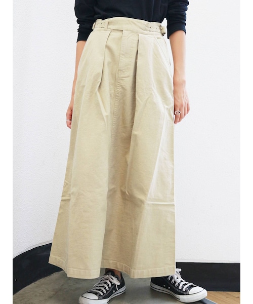 Ungrid（アングリッド）の「ウエストデザインミリタリースカート（スカート・レディース・カーキ/ベージュ・M/S）」の2枚目の写真