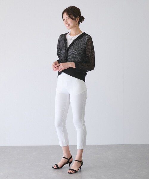 Jayro（ジャイロ）の「メッシュアミニットカーディガン（カーディガン/ボレロ・レディース・ブラック/ライトグレー/ホワイト系・F）」の12枚目の写真