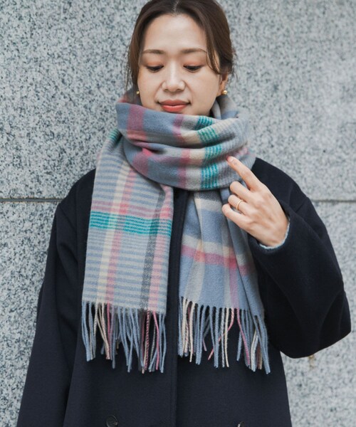 URBAN RESEARCH DOORS（アーバンリサーチドアーズ）の「ウールチェックストール（ストール/ショール・レディース・GRAY/RED/BLUE/GREEN・one）」の5枚目の写真
