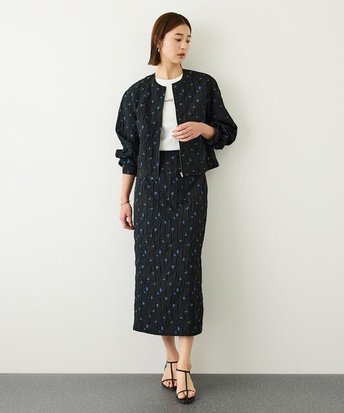 ROPE'(ロペ)の「ジャガードタイトスカート/セットアップ対応・イージーケア(スカート・レディース・ブラック/ベージュ・36/38)」の8枚目の写真
