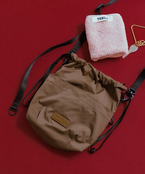 URBAN RESEARCH DOORS（アーバンリサーチドアーズ）の「BAICYCLON　EXCLUSIVE DRAW STRING BAG（ショルダーバッグ・レディース・BLACK/BROWN・Free）」の21枚目の写真