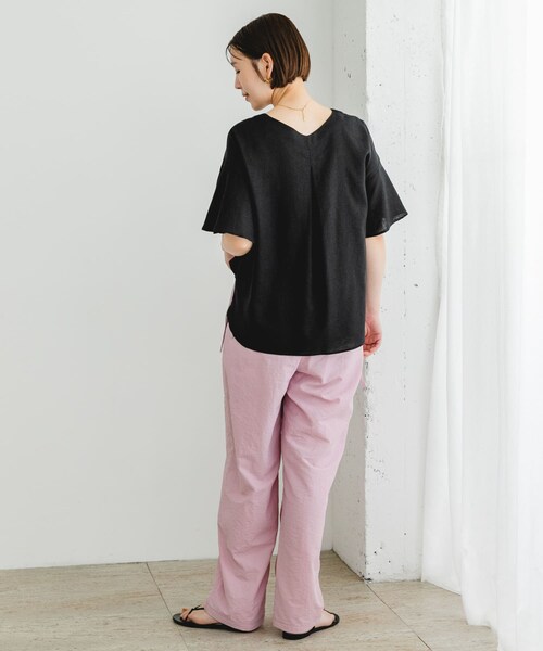 URBAN RESEARCH ROSSO（アーバンリサーチロッソ）の「F by ROSSO　リネンフレアスリーブブラウス（シャツ/ブラウス・レディース・BLUE/PINK/L/GRAY/BLACK・FREE）」の12枚目の写真