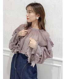 dazzlin | スリーブプリーツブラウス(シャツ/ブラウス)