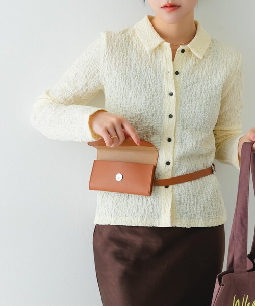 RODE SKO（ロデスコ）の「『MADE IN JAPAN』 ウエストポーチベルトバッグ（ボディバッグ/ウエストポーチ・レディース・BLACK/CAMEL/OFF・One）」の18枚目の写真