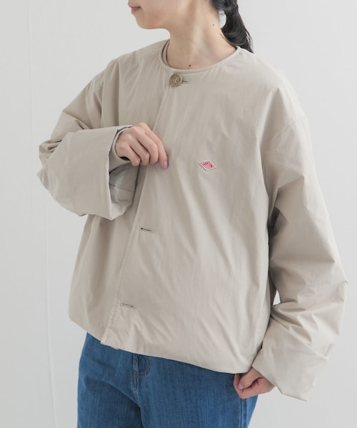 URBAN RESEARCH DOORS(アーバンリサーチドアーズ)の「DANTON COLLARLESS JACKET(その他アウター・レディース・DK.BLUE/IVORY/NAVY・36)」の1枚目の写真