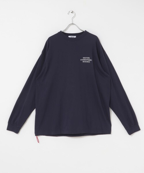 THE GOODLAND MARKET（ザグッドランドマーケット）の「Western Hydrodynamic Research　WORKER LS TEE（Tシャツ/カットソー・メンズ・WhiteNavy/NavyWhite・L/XL）」の8枚目の写真