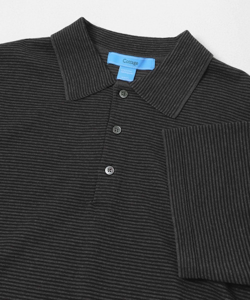 URBAN RESEARCH DOORS（アーバンリサーチドアーズ）の「FORK&SPOON　ボーダーショートスリーブニットポロ（ニット/セーター・メンズ・CCLxBLK/NVYｘGRN・4/5）」の5枚目の写真