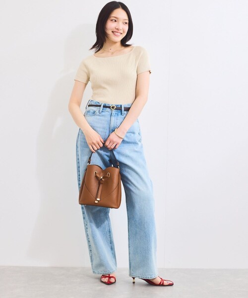 VIS（ビス）の「10ｍｍ巾変形メタルバックルピンレスベルト（ベルト・レディース・ブラック/ダークブラウン・F）」の12枚目の写真