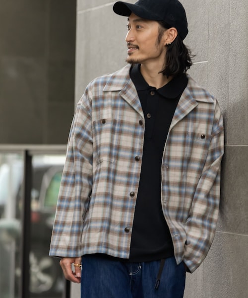 URBAN RESEARCH Sonny Label（アーバンリサーチサニーレーベル）の「CHEF JACKET（カバーオール・メンズ・カーキ/アイボリー/ブラック/ブラウン/ヒッコリー/オンブレ/グレージュCH・M/L）」の7枚目の写真