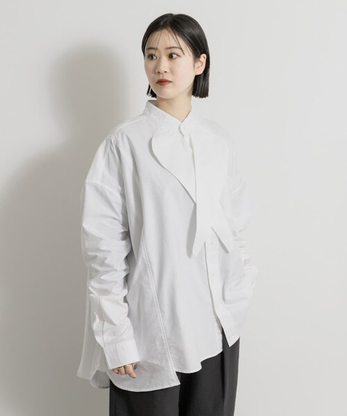 THE GOODLAND MARKET（ザグッドランドマーケット）の「77circa　wide stole shirt（シャツ/ブラウス・レディース・white1・one）」の2枚目の写真