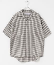 FORK&SPOON | FORK&SPOON フレンチリネンオープンカラーショートスリーブシャツ(シャツ/ブラウス)