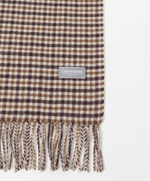 URBAN RESEARCH（アーバンリサーチ）の「チェックカシミヤマフラー（マフラー・メンズ・NAVY×CCL/BEG×BROWN/RED CHECK/BLK CHECK/YEL CHECK・FREE）」の11枚目の写真