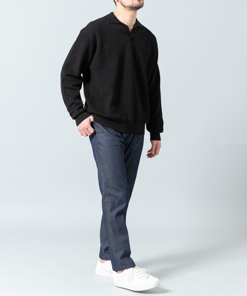 URBAN RESEARCH ROSSO（アーバンリサーチロッソ）の「『WEB限定』変形カノコスキッパーニットポロ（ニット/セーター・メンズ・BLACK/NAVY/LIGHT GRAY・M/L）」の10枚目の写真