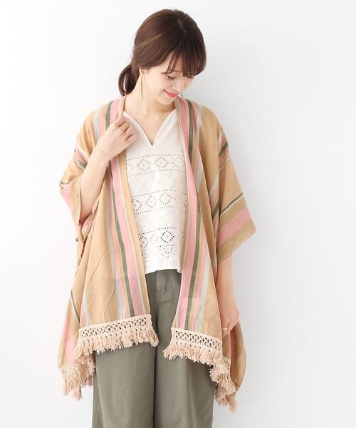 URBAN RESEARCH DOORS（アーバンリサーチドアーズ）の「Glen Prince　PONCHO∴（レインコート/ポンチョ・レディース・3 ORG/1 PNK・FREE）」の5枚目の写真