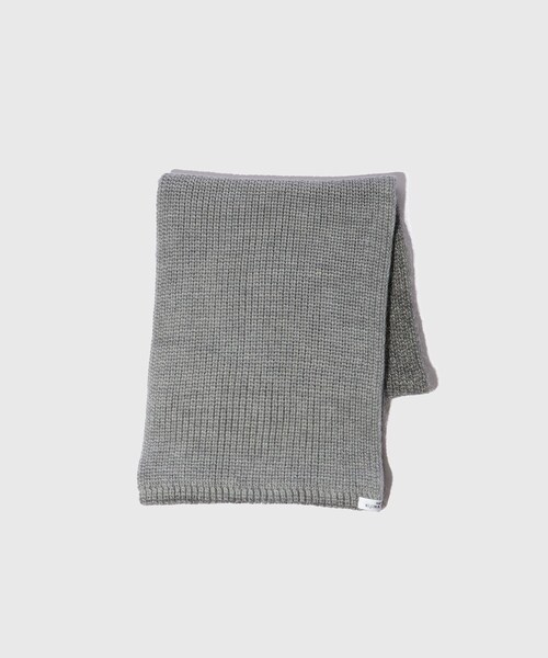 ADAM ET ROPE'（アダムエロペ）の「【KIJIMA TAKAYUKI/キジマ タカユキ】MERINO WOOL & KID MOHAIR COMBI SNOOD（マフラー・メンズ・ブラック/グレー・F）」の2枚目の写真