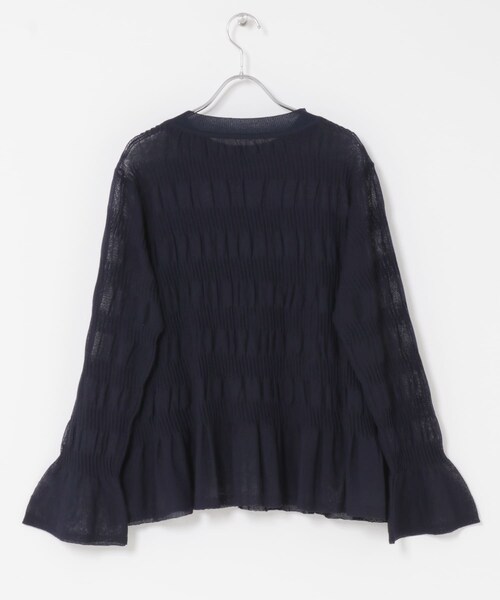 ITEMS URBANRESEARCH（アイテムズ アーバンリサーチ）の「シャーリングフレアスリーブニット（ニット/セーター・レディース・OFF/LVD/NVY・Free）」の17枚目の写真