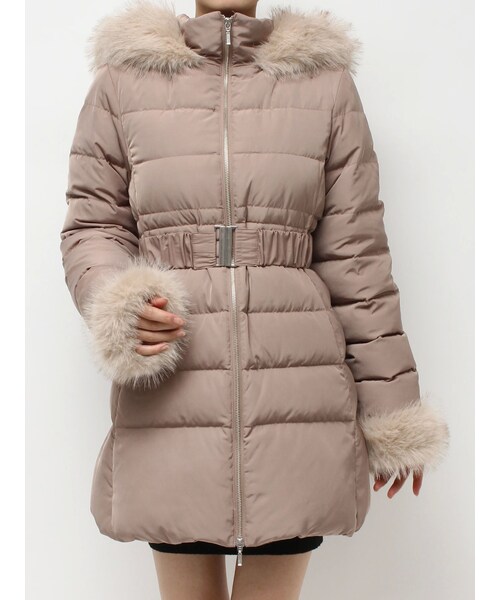 RESEXXY（リゼクシー）の「フード付きダウンコート【完売サイズは品番：1526100221で販売中】（ダウンジャケット/コート・レディース・ホワイト/ブラック/ベージュ/ミックス・S/M）」の13枚目の写真