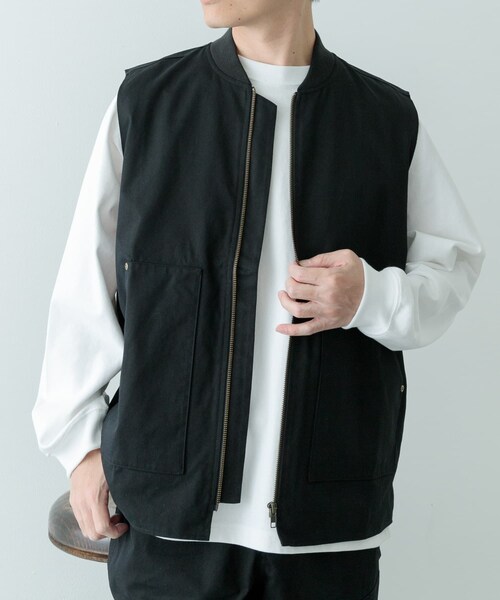 ITEMS URBANRESEARCH（アイテムズ アーバンリサーチ）の「ジップアップ コットンワークベスト（ベスト・メンズ・BLU/BRN/BLK・M/L）」の11枚目の写真