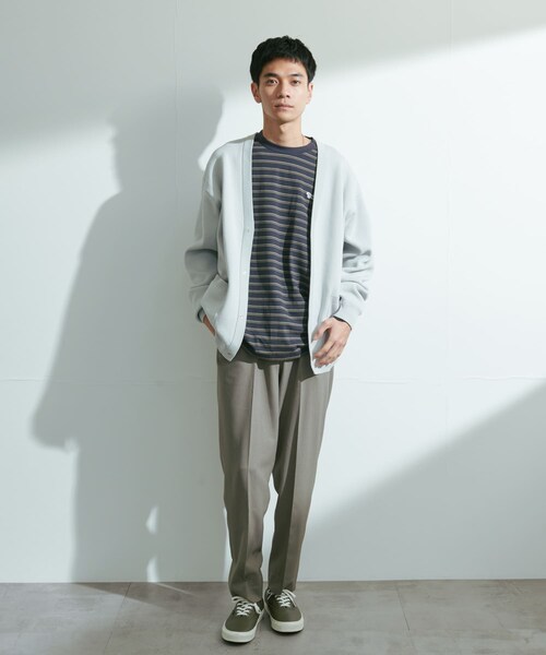 URBAN RESEARCH DOORS（アーバンリサーチドアーズ）の「『UR TECH Renew Knit』Vネックカーディガン（カーディガン/ボレロ・メンズ・GRAY/CHARCOAL/LIGHTBROWN・M/L）」の11枚目の写真