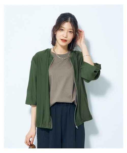 nissen（ニッセン）の「大きいサイズ ノーカラーシアージャケット