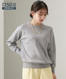 nissen | 小さいサイズ　スウェットライクラグランニット　低身長さん・小柄女性(ニット/セーター)