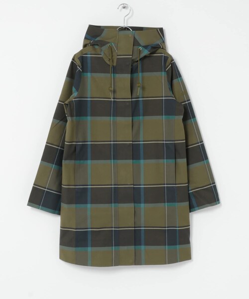 THE GOODLAND MARKET（ザグッドランドマーケット）の「AIGLE　透湿防水 チェックパターンロングジャケット（テーラードジャケット・レディース・TERRA・34/36/38）」の2枚目の写真