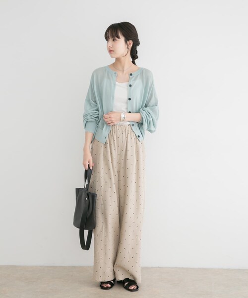 ITEMS URBANRESEARCH（アイテムズ アーバンリサーチ）の「『UVカット/接触冷感』エアリークルーネックカーディガン（カーディガン/ボレロ・レディース・BEG/MNT/NVY/PNK・Free）」の20枚目の写真