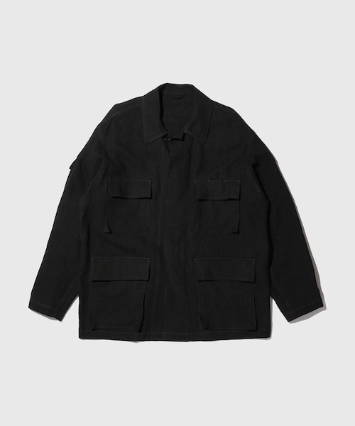ADAM ET ROPE'（アダムエロペ）の「【blurhmsROOTSTOCK/ブラームスルーツストック】Ramie Linen Wool Swedish BDU Jacket（その他アウター・メンズ・ブラック/カーキ・2/3/4）」の3枚目の写真