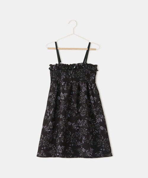 ROPE' PICNIC(ロペピクニック)の「【KIDS/キッズ】ガーデンフラワーキャミワンピース/リンクコーデ(ワンピース・キッズ・ブラック系/ホワイト系・L/M/S)」の6枚目の写真