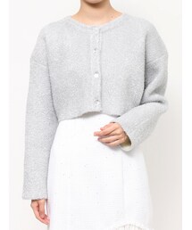 MERCURYDUO | フィルムシャギーWフェイスニットカーディガン(カーディガン/ボレロ)
