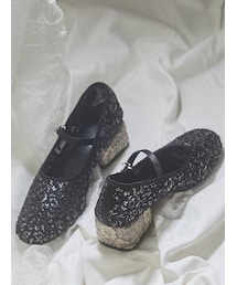 merry jenny | バイカラーストラップレースshoes(パンプス)