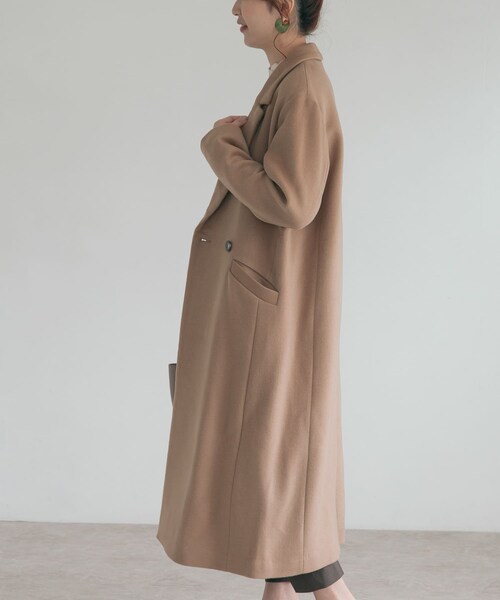 URBAN RESEARCH ROSSO（アーバンリサーチロッソ）の「セミダブルロングチェスターコート（チェスターコート・レディース・CAMEL/L/GRAY/BLUE・36/38）」の20枚目の写真