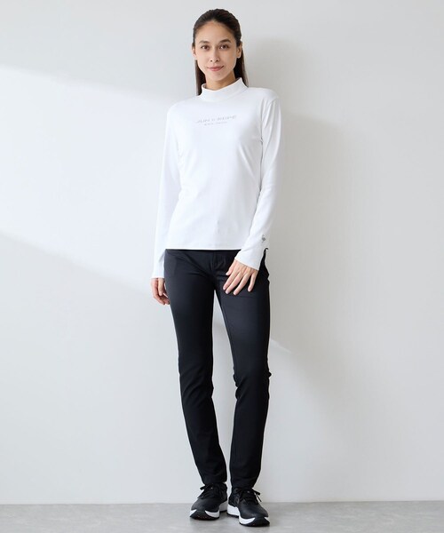 ROPE'(ロペ)の「ココティーベアスムース ロゴ使いモックプルオーバー/UV・吸水・接触冷感(Tシャツ/カットソー・レディース・ブラック/ホワイト/グリーン・L/M/S)」の11枚目の写真