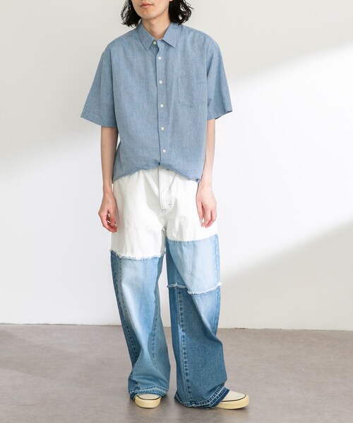 URBAN RESEARCH Sonny Label（アーバンリサーチサニーレーベル）の「Wrangler　WREMAKE WIDE（デニムパンツ・メンズ・BK USED/BL USED・M/L）」の20枚目の写真