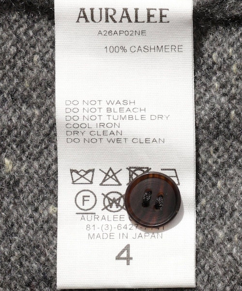 ADAM ET ROPE'(アダムエロペ)の「【AURALEE/オーラリー】CASHMERE NEP KNIT POLO(ニット/セーター・メンズ・ブラック/ライトグレー・3/4)」の19枚目の写真