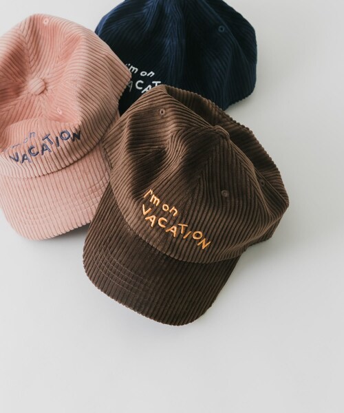 SMELLY（スメリー）の「vacationコーデュロイキャップ（キャップ・レディース・BRN/NVY/PNK・-）」の4枚目の写真