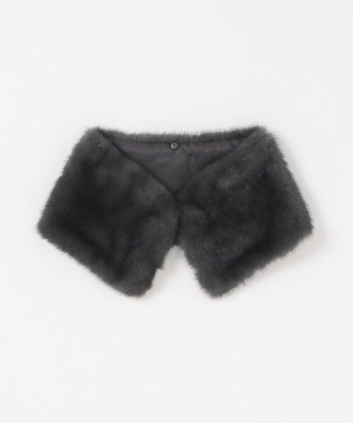 URBAN RESEARCH(アーバンリサーチ)の「エコファーティペット(マフラー・レディース・CHARCOAL/BEIGE・Free)」の4枚目の写真