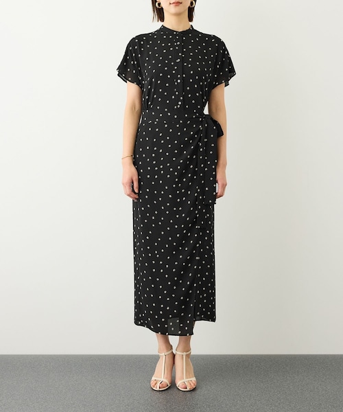 ROPE'(ロペ)の「【DEVEAUX(デヴォー)】ドットラップワンピース/イージーケア(ワンピース・レディース・ブラック系・F)」の12枚目の写真