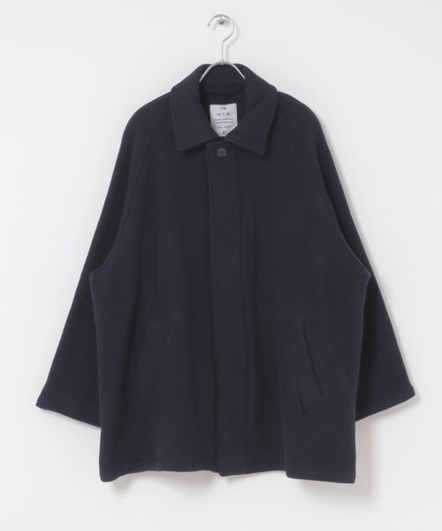 かぐれ（カグレ）の「Harrow Town Stores　BALMACAAN SHORT COAT（ステンカラーコート・レディース・NAVY・42）」の14枚目の写真
