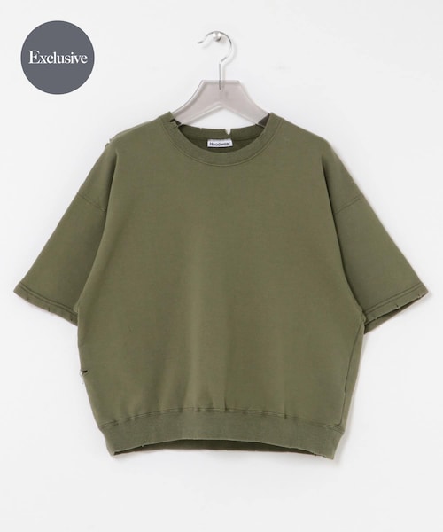 URBAN RESEARCH(アーバンリサーチ)の「『別注』Hoodwear×URBAN RESEARCH SHORT SLEEVE SWEAT(スウェット・メンズ・OLIVE/NAVY/PINK・S/L)」の1枚目の写真