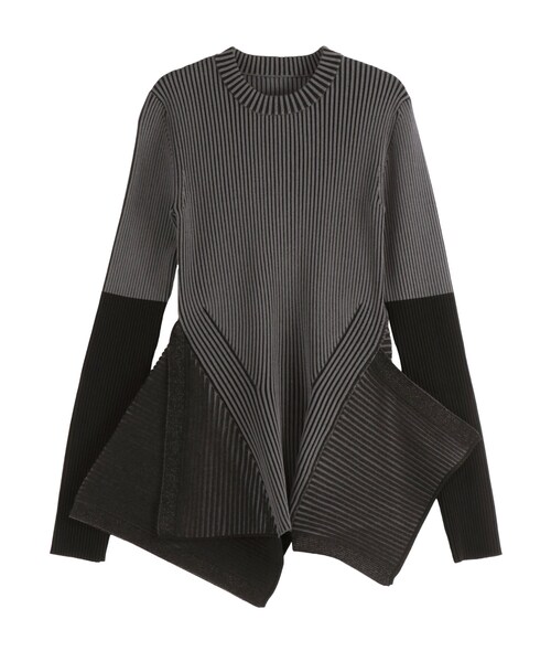 BI-COLOR RIB TOP