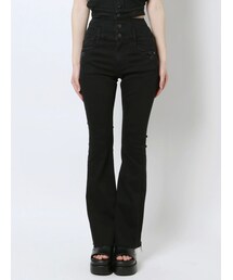 EMODA | サイドオープンハイウエストフレアパギンス(デニムパンツ)