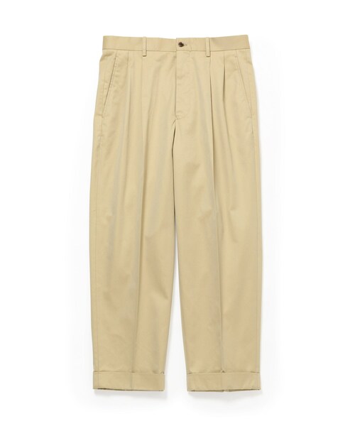 ADAM ET ROPE'（アダムエロペ）の「【Scye】Cotton Gabardine 2Pleated Trousers（チノパンツ・メンズ・グレー/ベージュ・38/40）」の3枚目の写真