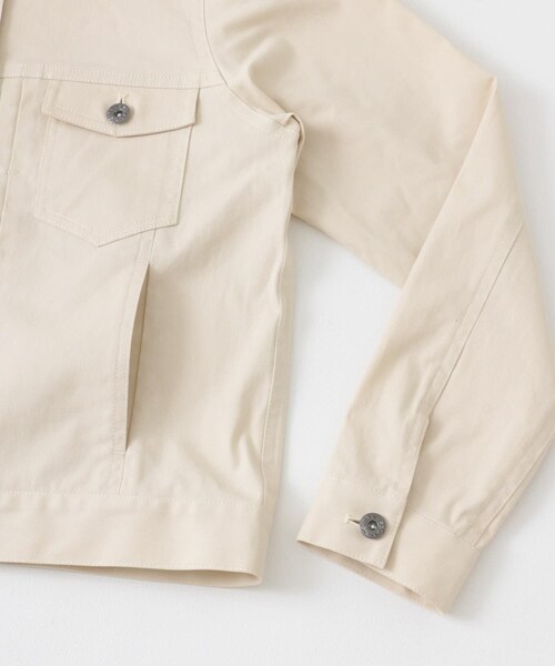 URBAN RESEARCH Sonny Label（アーバンリサーチサニーレーベル）の「ナチュラルストレッチノーカラーコットンジャケット（ノーカラージャケット・レディース・アイボリー/ブルーグレー/ベージュ・FREE）」の17枚目の写真