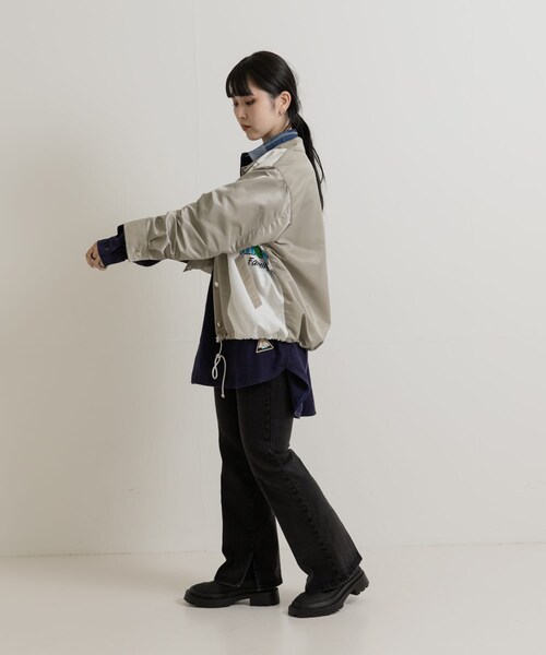 THE GOODLAND MARKET（ザグッドランドマーケット）の「SREU　Coach jacket（ブルゾン・レディース・GRAY1/BLACK1・M）」の7枚目の写真