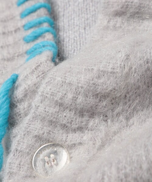 ADAM ET ROPE'(アダムエロペ)の「【BONSAI/ボンサイ】MOHAIR KNIT CARDIGAN(カーディガン/ボレロ・メンズ・グレー/ブルー/パープル・M/S)」の13枚目の写真